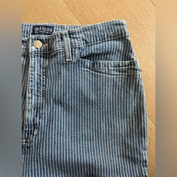 FDJ French Dressing Jeans – Striped Cropped Capri Denim – Size 10/12 (Approx) - Picture 3 of 5